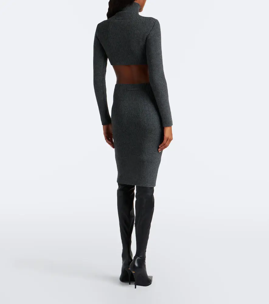 Jean Paul Gaultier Wool-blend pencil skirt | Thumbnail 4 Jean Paul Gaultier Wool-blend pencil skirt | Thumbnail 4