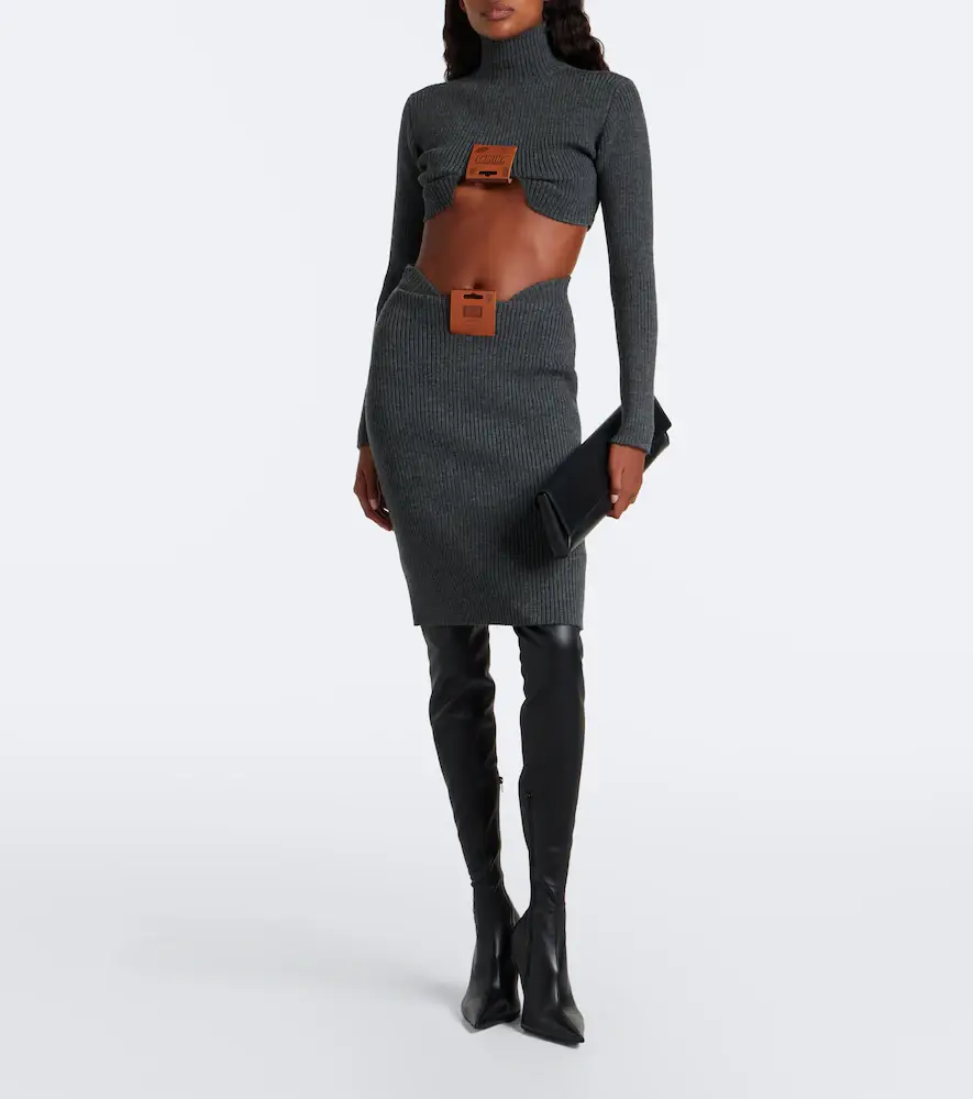 Jean Paul Gaultier Wool-blend pencil skirt | Thumbnail 6 Jean Paul Gaultier Wool-blend pencil skirt | Thumbnail 6