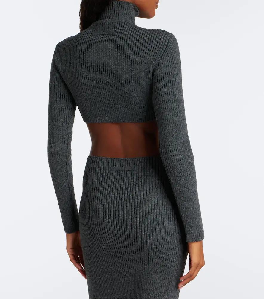 Jean Paul Gaultier Cropped wool-blend turtleneck sweater | Thumbnail 4