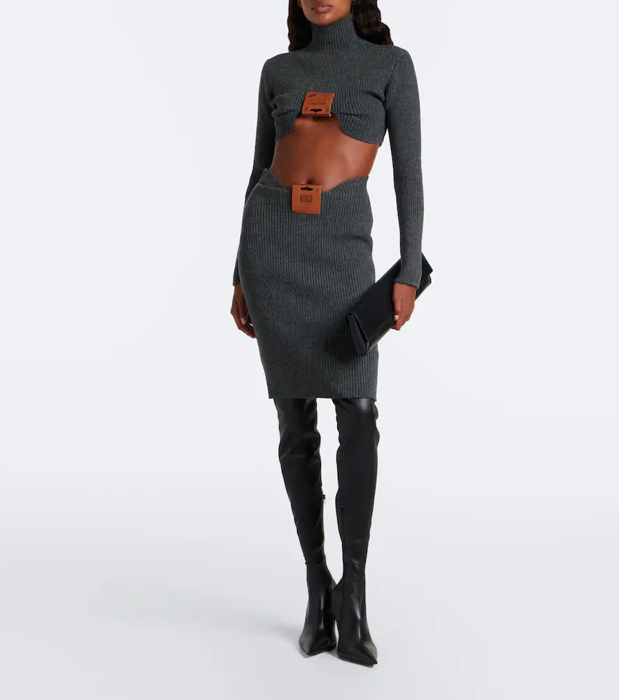 Jean Paul Gaultier Cropped wool-blend turtleneck sweater | Thumbnail 5