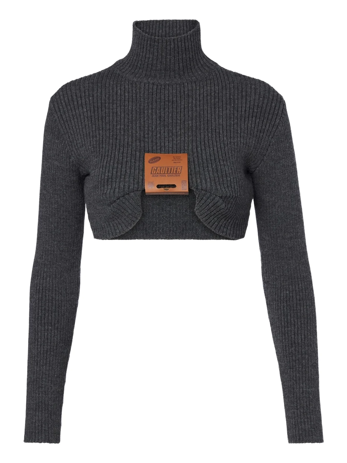 Cropped wool-blend turtleneck sweater Cropped wool-blend turtleneck sweater