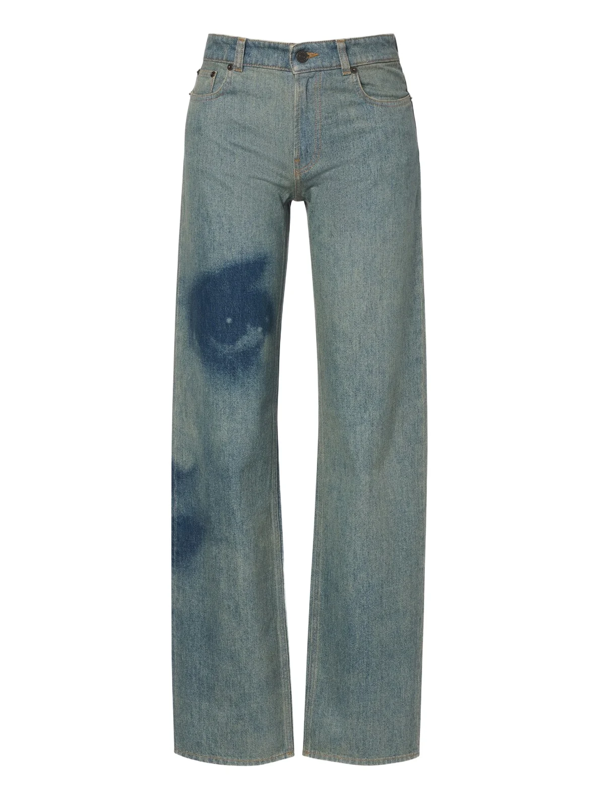 Printed straight jeans