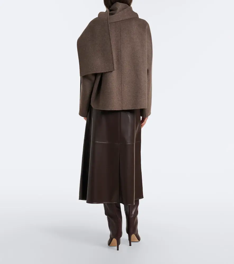 'S Max Mara 'S Max Mara Paneled coated jersey midi skirt | Thumbnail 6 'S Max Mara 'S Max Mara Paneled coated jersey midi skirt | Thumbnail 6
