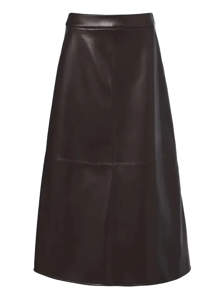 'S Max Mara Paneled coated jersey midi skirt