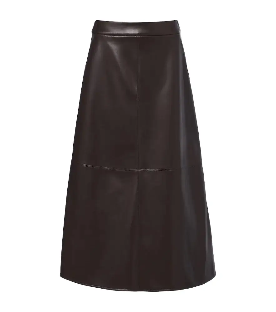 'S Max Mara 'S Max Mara Paneled coated jersey midi skirt