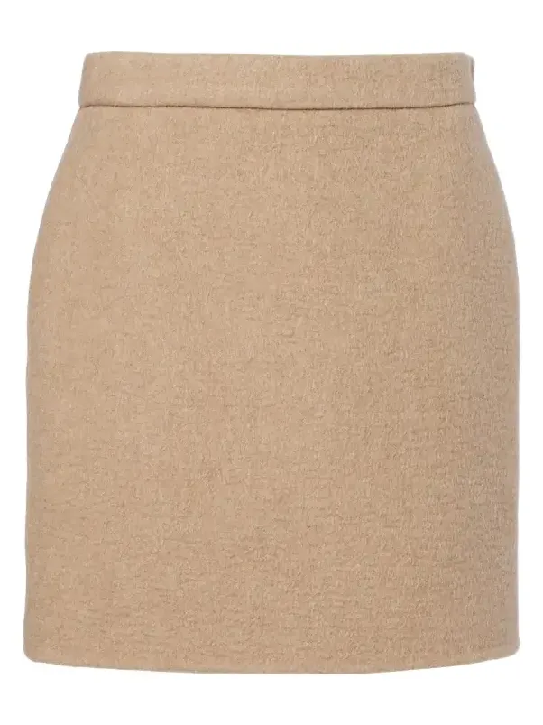 Camel hair and mohair miniskirt Camel hair and mohair miniskirt