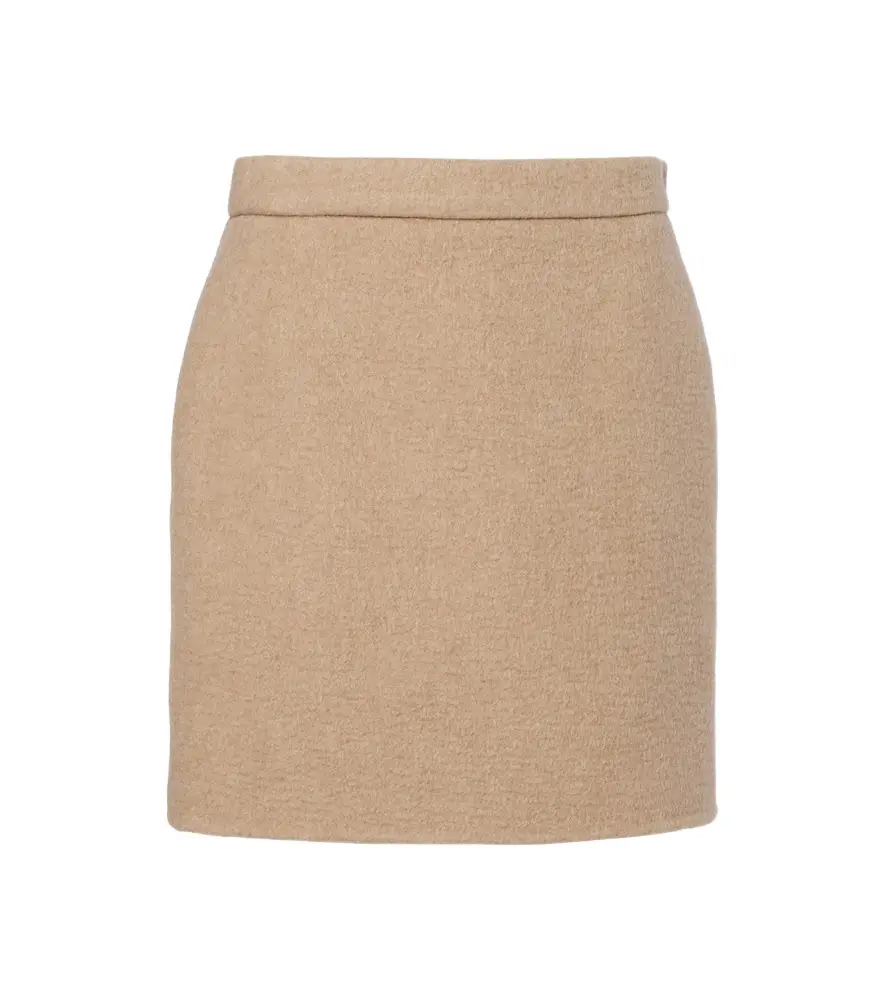 Camel hair and mohair miniskirt Camel hair and mohair miniskirt