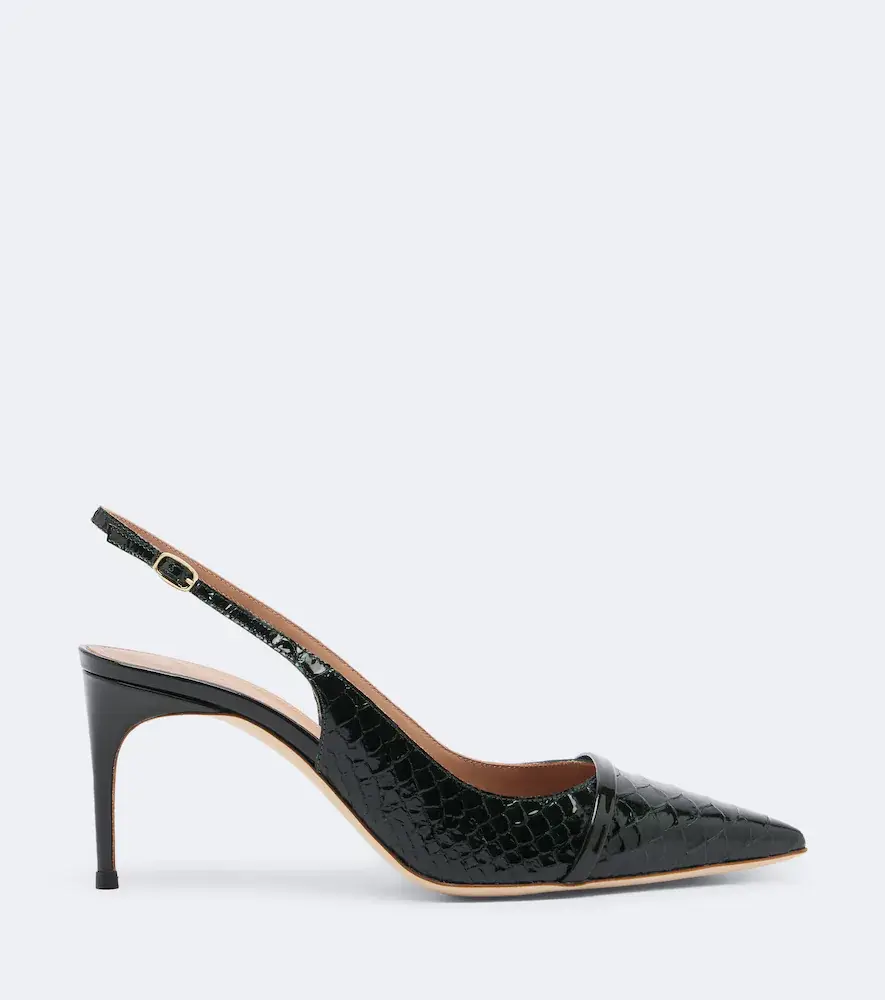 Malone Souliers Schiffer patent leather slingback pumps | Thumbnail 2