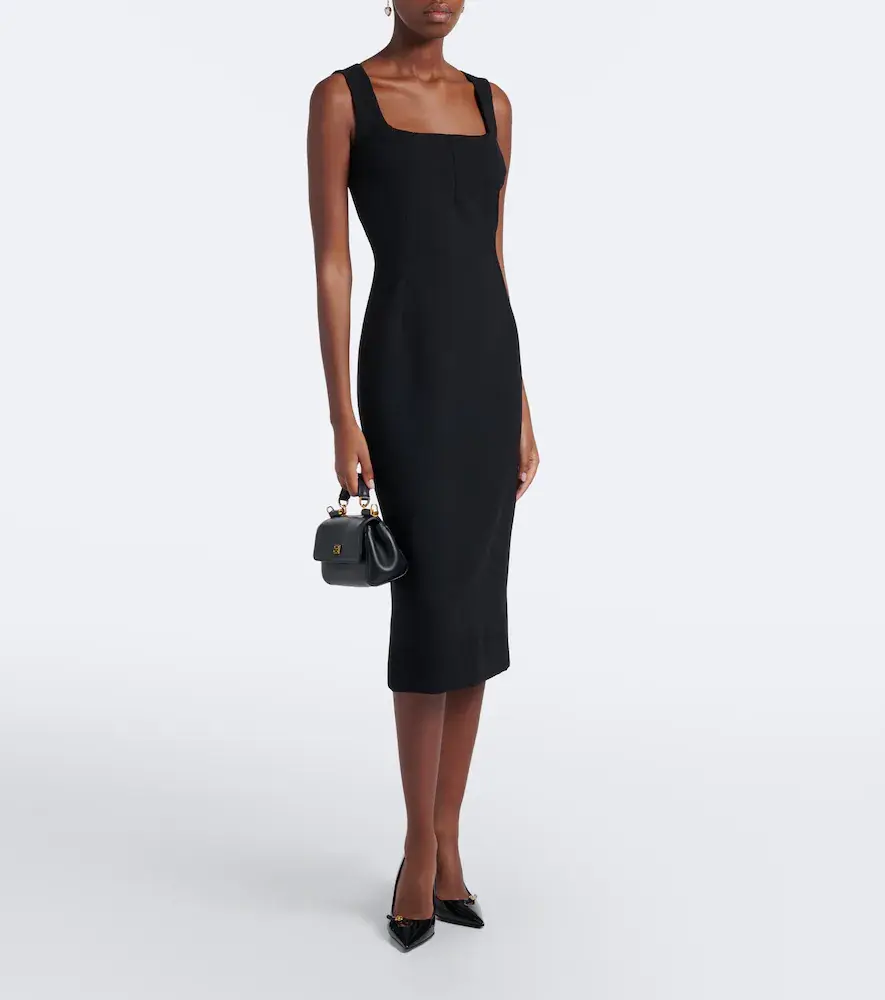 Dolce & Gabbana Virgin wool crêpe midi dress | Thumbnail 2 Dolce & Gabbana Virgin wool crêpe midi dress | Thumbnail 2