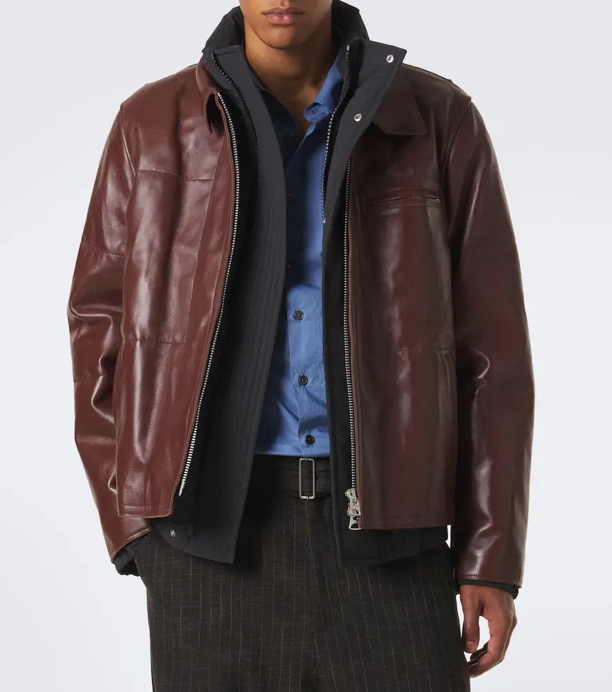 Sacai Layered leather down jacket | Thumbnail 7 Sacai Layered leather down jacket | Thumbnail 7