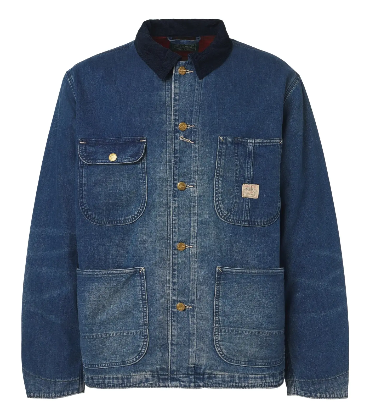 Corduroy-trimmed denim jacket Corduroy-trimmed denim jacket