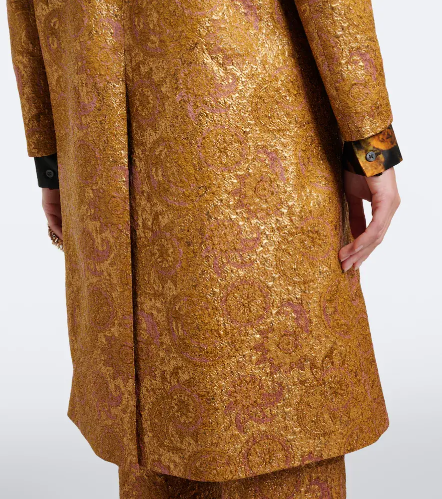 Dries Van Noten Jacquard linen, cotton, and silk-blend coat | Thumbnail 4 Dries Van Noten Jacquard linen, cotton, and silk-blend coat | Thumbnail 4