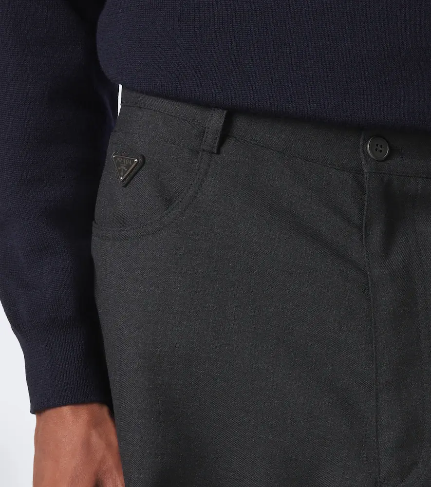 Prada Virgin wool wide-leg pants | Thumbnail 3 Prada Virgin wool wide-leg pants | Thumbnail 3