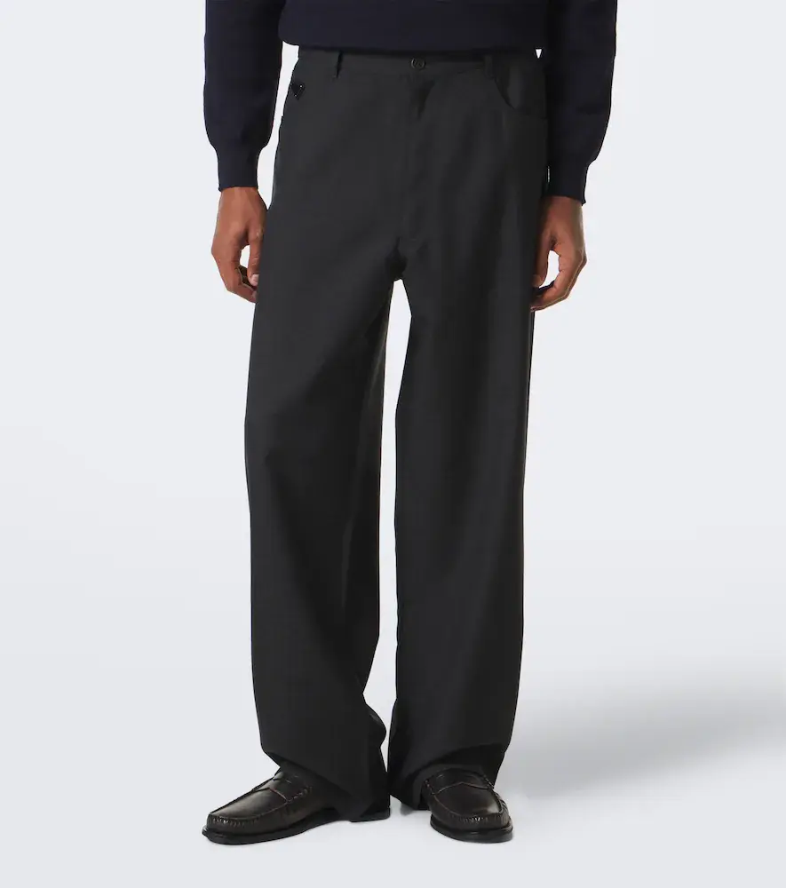 Prada Virgin wool wide-leg pants | Thumbnail 5 Prada Virgin wool wide-leg pants | Thumbnail 5