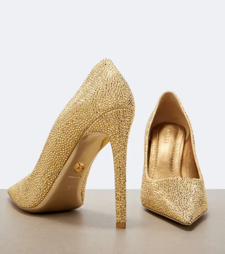 Gucci Donna embellished leather pumps | Thumbnail 4