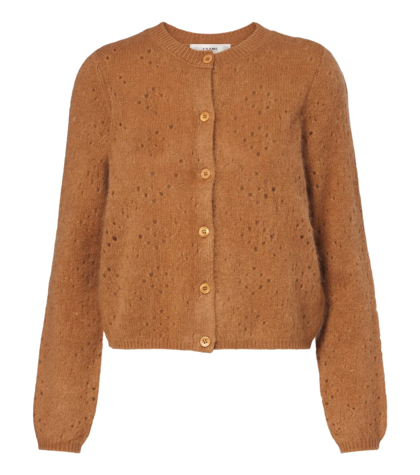 Pointelle wool and cashmere cardigan Pointelle wool and cashmere cardigan