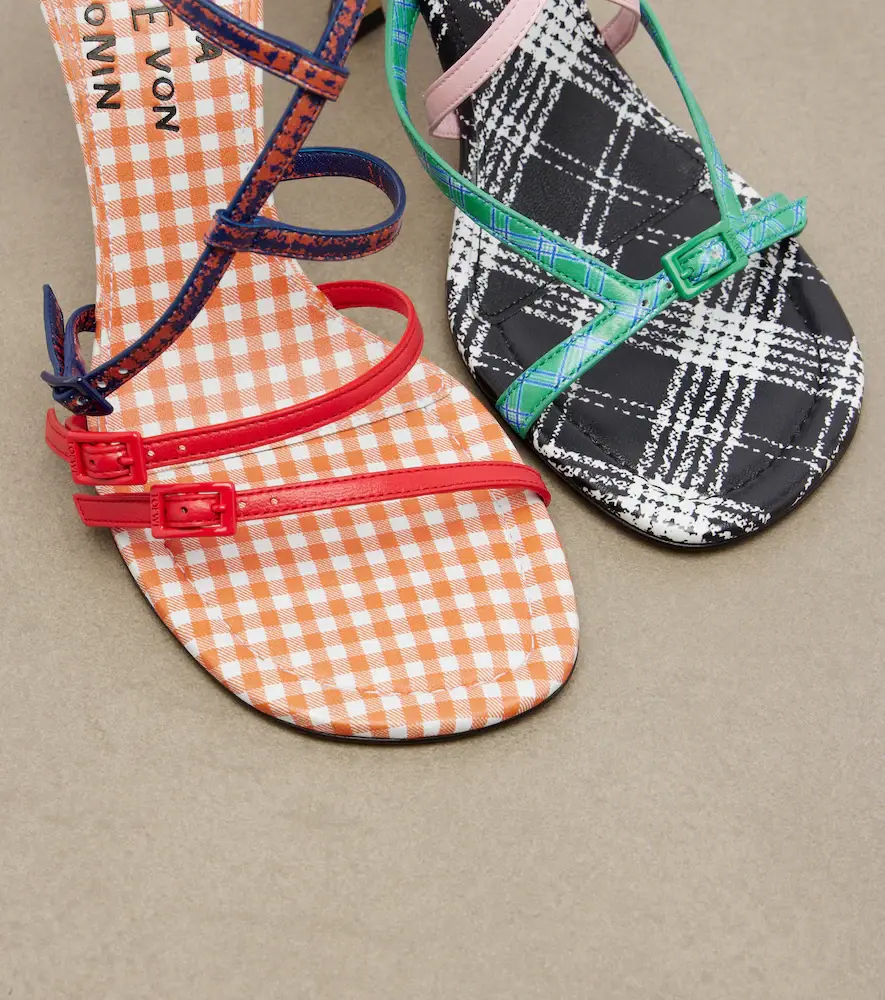 Loewe x Cosima von Bonin New Comic leather sandals | Thumbnail 2