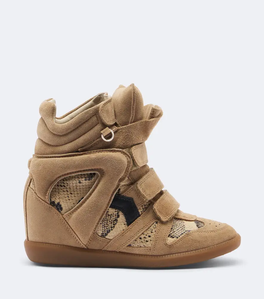 Isabel Marant Bekett leather and suede wedge sneakers | Thumbnail 2