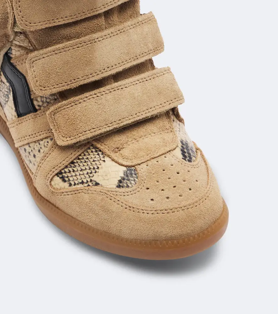 Isabel Marant Bekett leather and suede wedge sneakers | Thumbnail 3