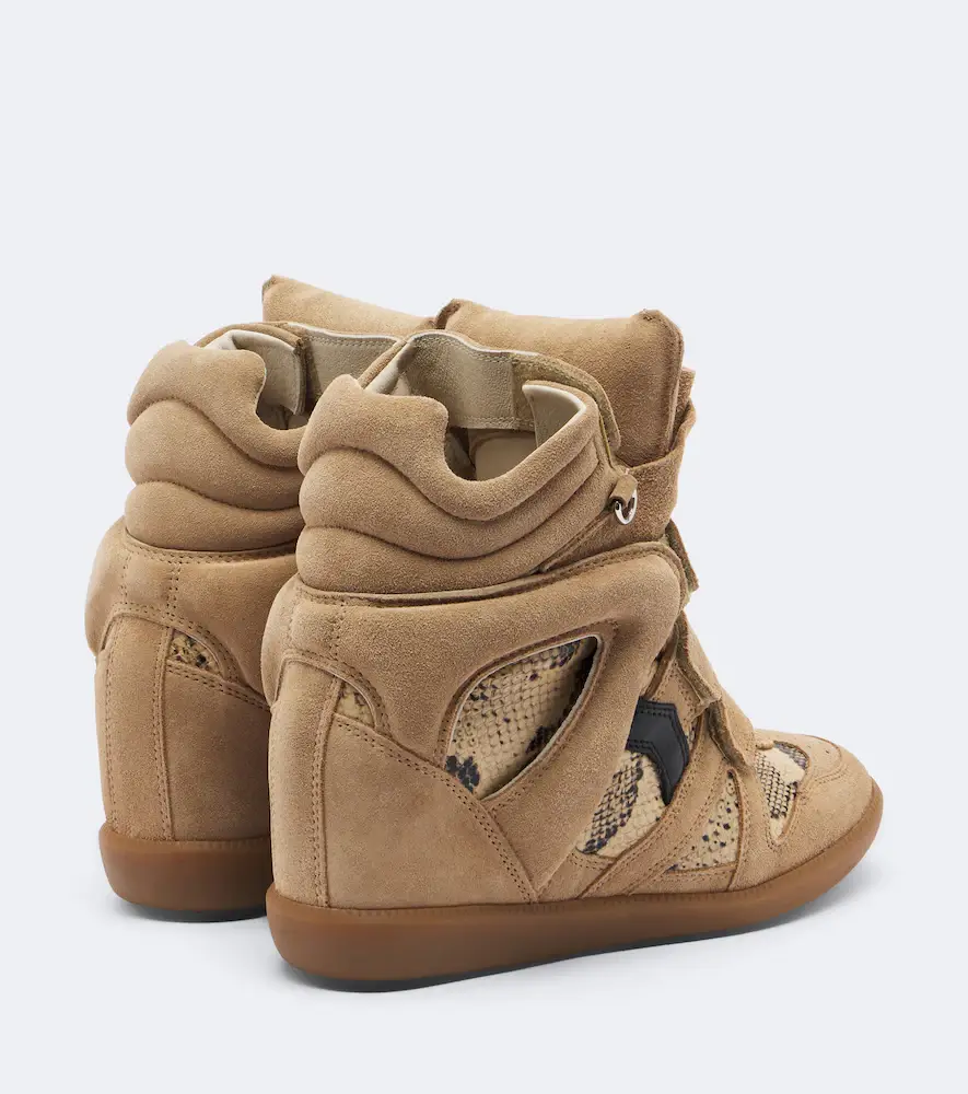 Isabel Marant Bekett leather and suede wedge sneakers | Thumbnail 4