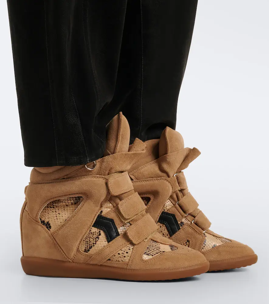Isabel Marant Bekett leather and suede wedge sneakers | Thumbnail 5