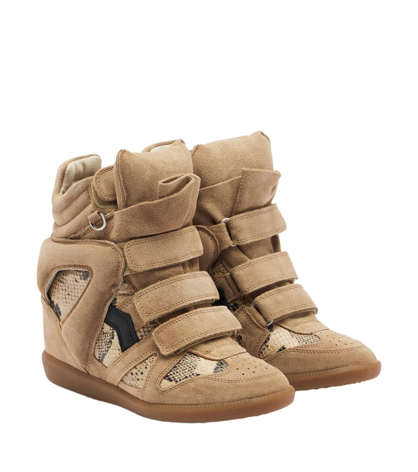 Bekett leather and suede wedge sneakers Bekett leather and suede wedge sneakers
