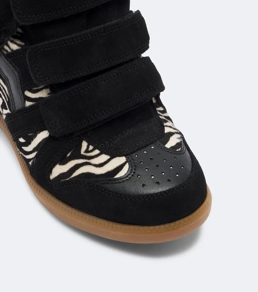 Isabel Marant Bekett calf hair and suede wedge sneakers | Thumbnail 2