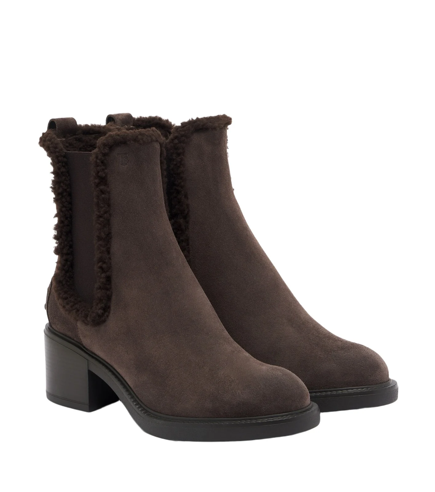 Shearling-lined suede ankle boots Shearling-lined suede ankle boots