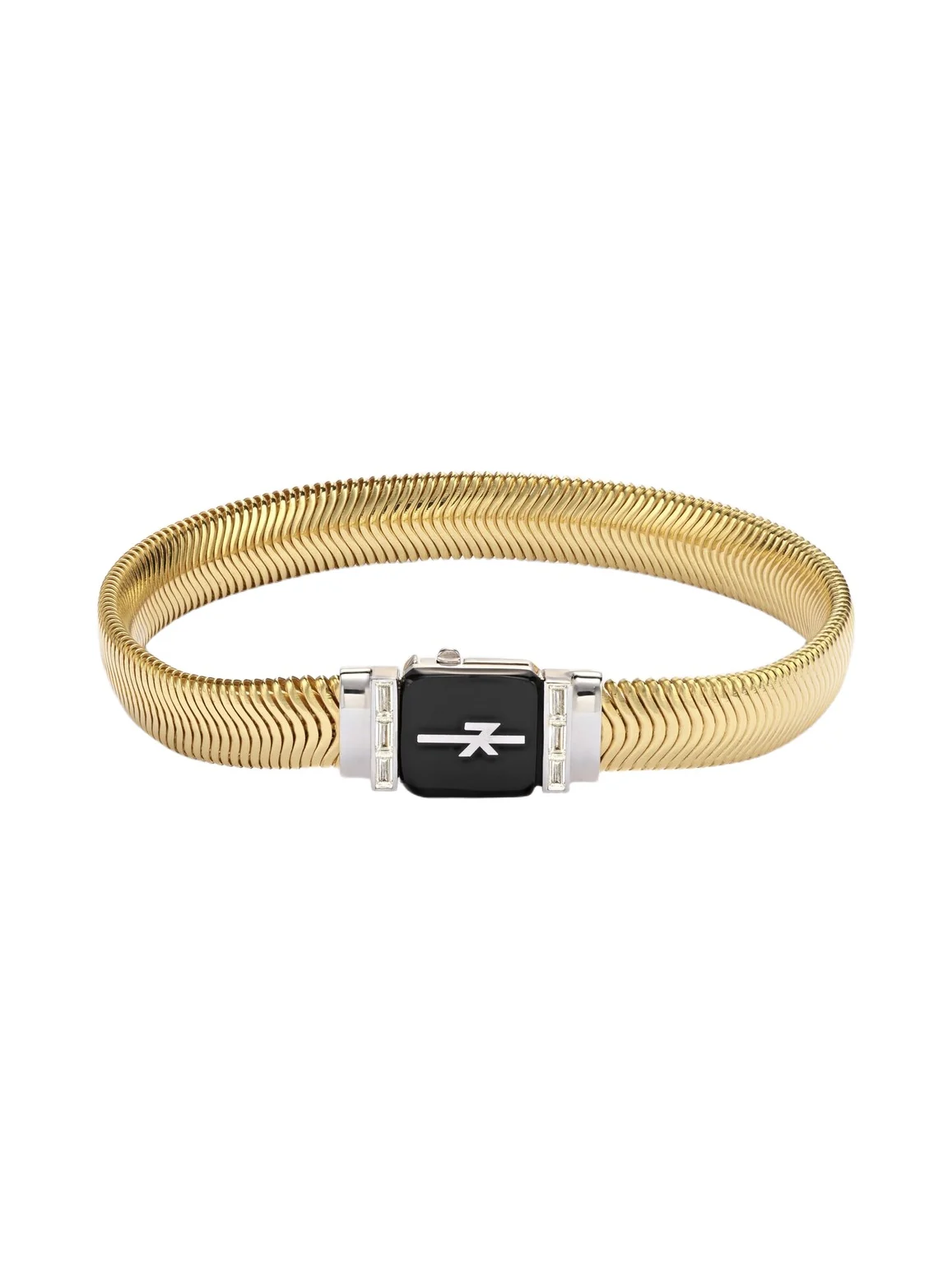 Feelings 18kt gold and enamel bangle bracelet with diamonds Feelings 18kt gold and enamel bangle bracelet with diamonds