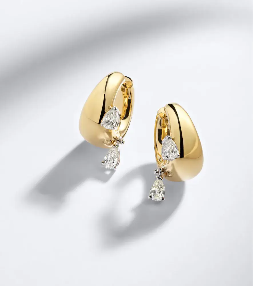 Nikos Koulis Me 18kt gold earrings with diamonds | Thumbnail 5
