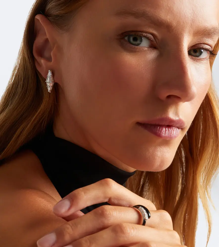 Nikos Koulis Spectrum Large 18kt white gold earrings with diamonds | Thumbnail 3 Nikos Koulis Spectrum Large 18kt white gold earrings with diamonds | Thumbnail 3