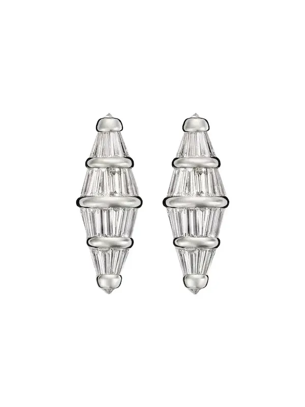 Spectrum Large 18kt white gold earrings with diamonds Spectrum Large 18kt white gold earrings with diamonds