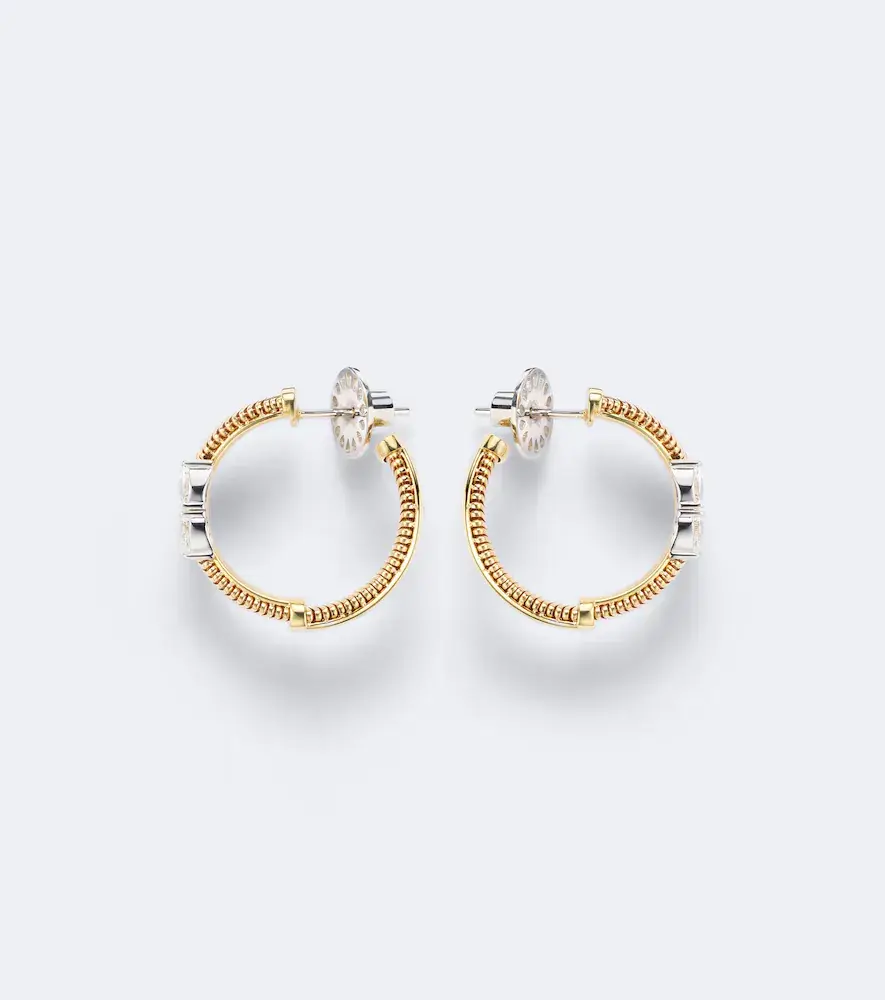 Nikos Koulis Feelings 18kt gold hoop earrings with diamonds | Thumbnail 4 Nikos Koulis Feelings 18kt gold hoop earrings with diamonds | Thumbnail 4