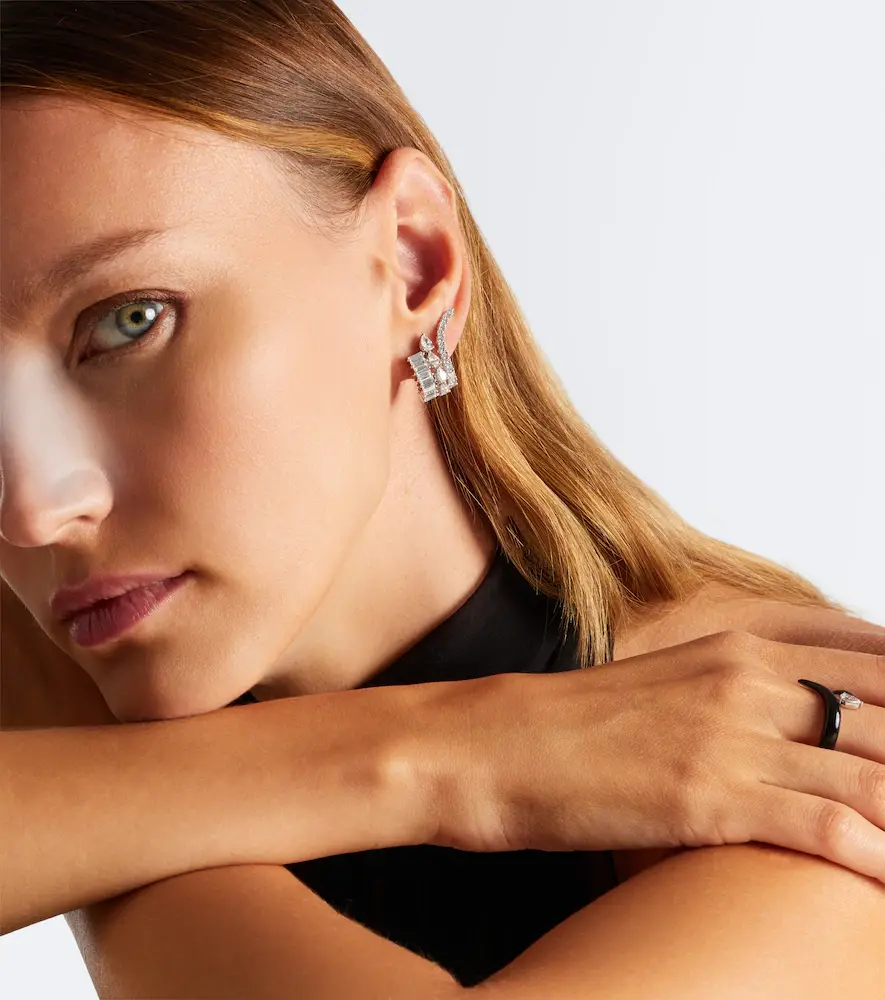 YEPREM Y-Couture 18kt white gold earrings with diamonds | Thumbnail 2