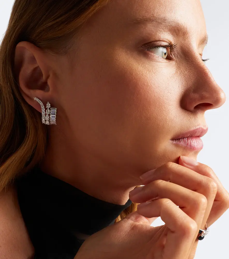 YEPREM Y-Couture 18kt white gold earrings with diamonds | Thumbnail 3