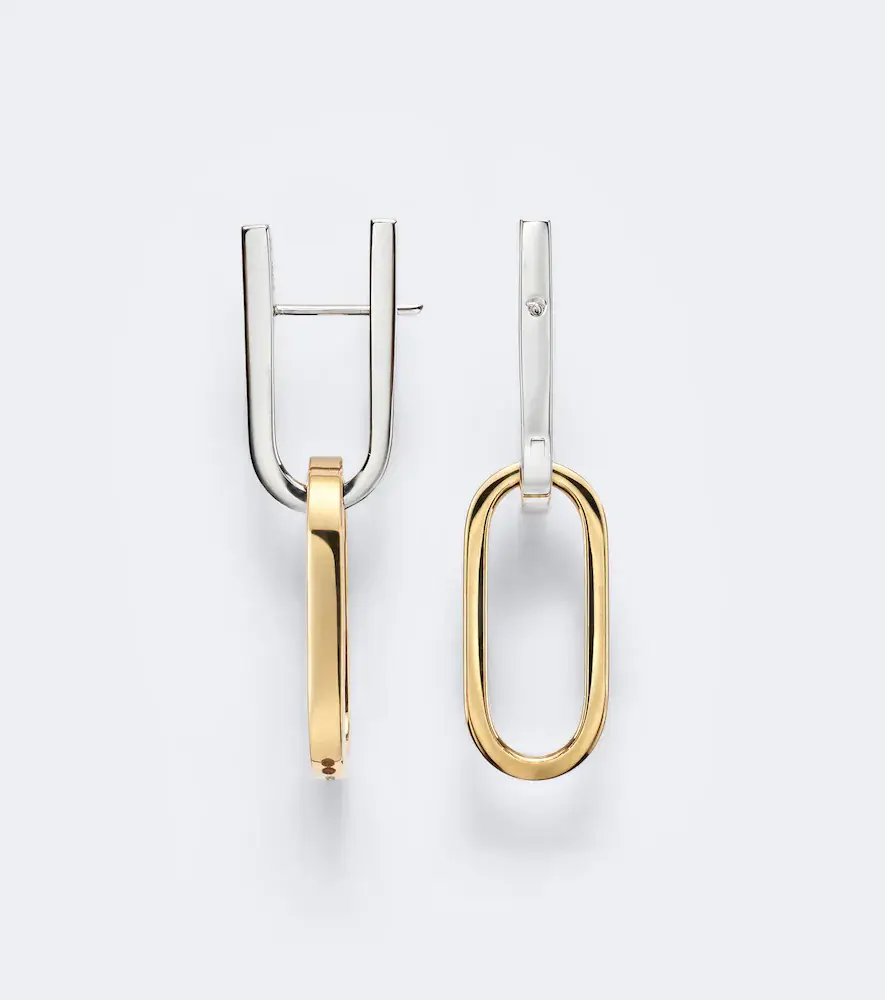 Bucherer Fine Jewellery Link 18kt white and yellow gold hoop earrings with diamonds | Thumbnail 4 Bucherer Fine Jewellery Link 18kt white and yellow gold hoop earrings with diamonds | Thumbnail 4