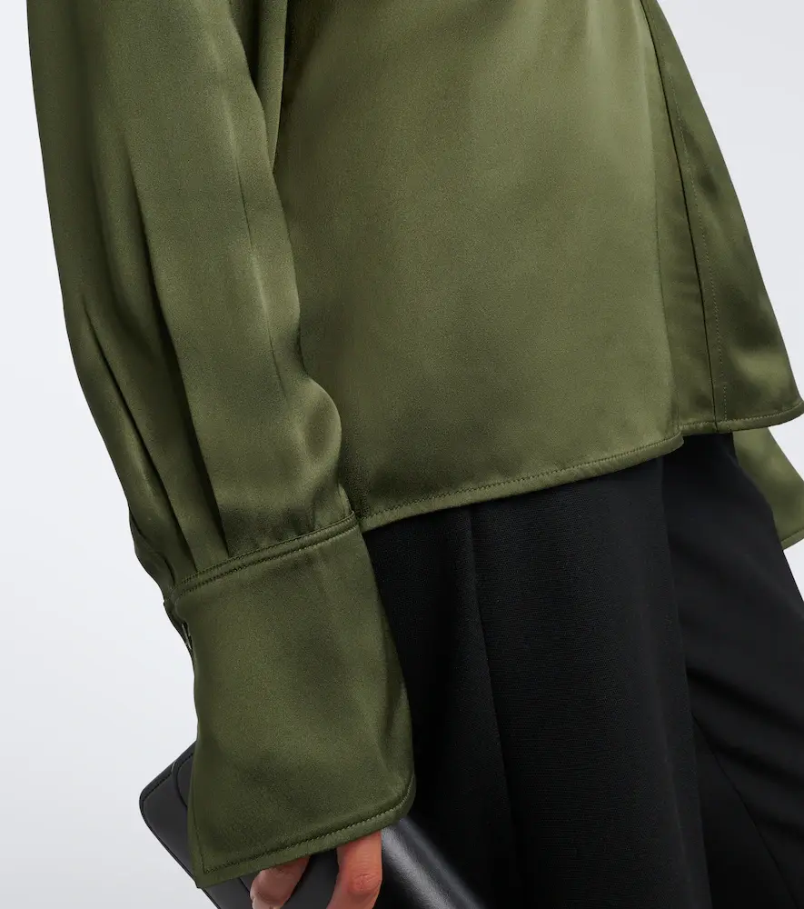 TOTEME Slouch draped crêpe satin blouse | Thumbnail 5 TOTEME Slouch draped crêpe satin blouse | Thumbnail 5
