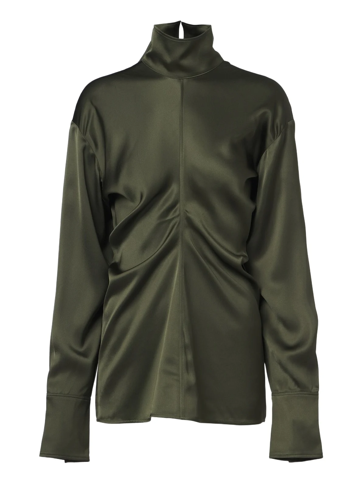TOTEME Slouch draped crêpe satin blouse