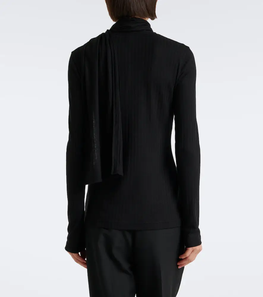 TOTEME Tie-neck jersey cardigan | Thumbnail 3 TOTEME Tie-neck jersey cardigan | Thumbnail 3