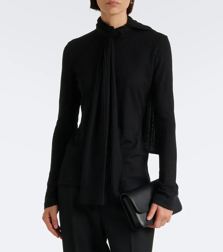 TOTEME Tie-neck jersey cardigan | Thumbnail 5 TOTEME Tie-neck jersey cardigan | Thumbnail 5