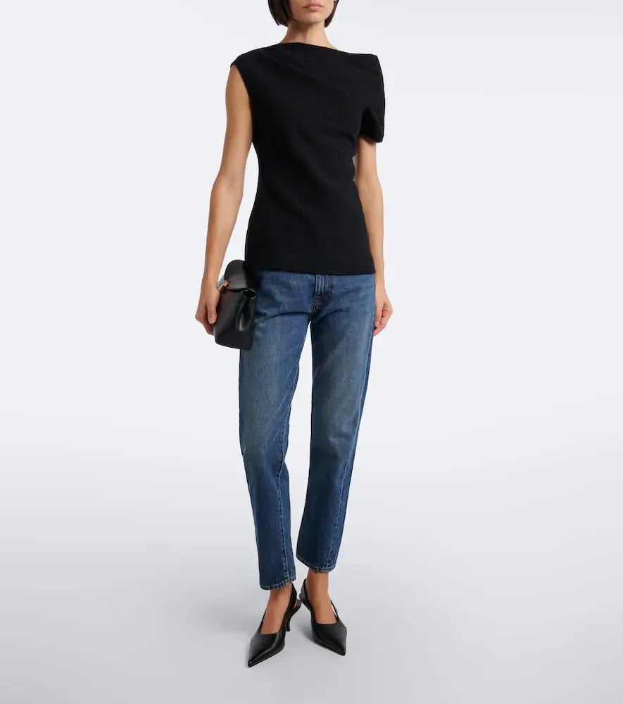 TOTEME One-shoulder cotton top | Thumbnail 3 TOTEME One-shoulder cotton top | Thumbnail 3