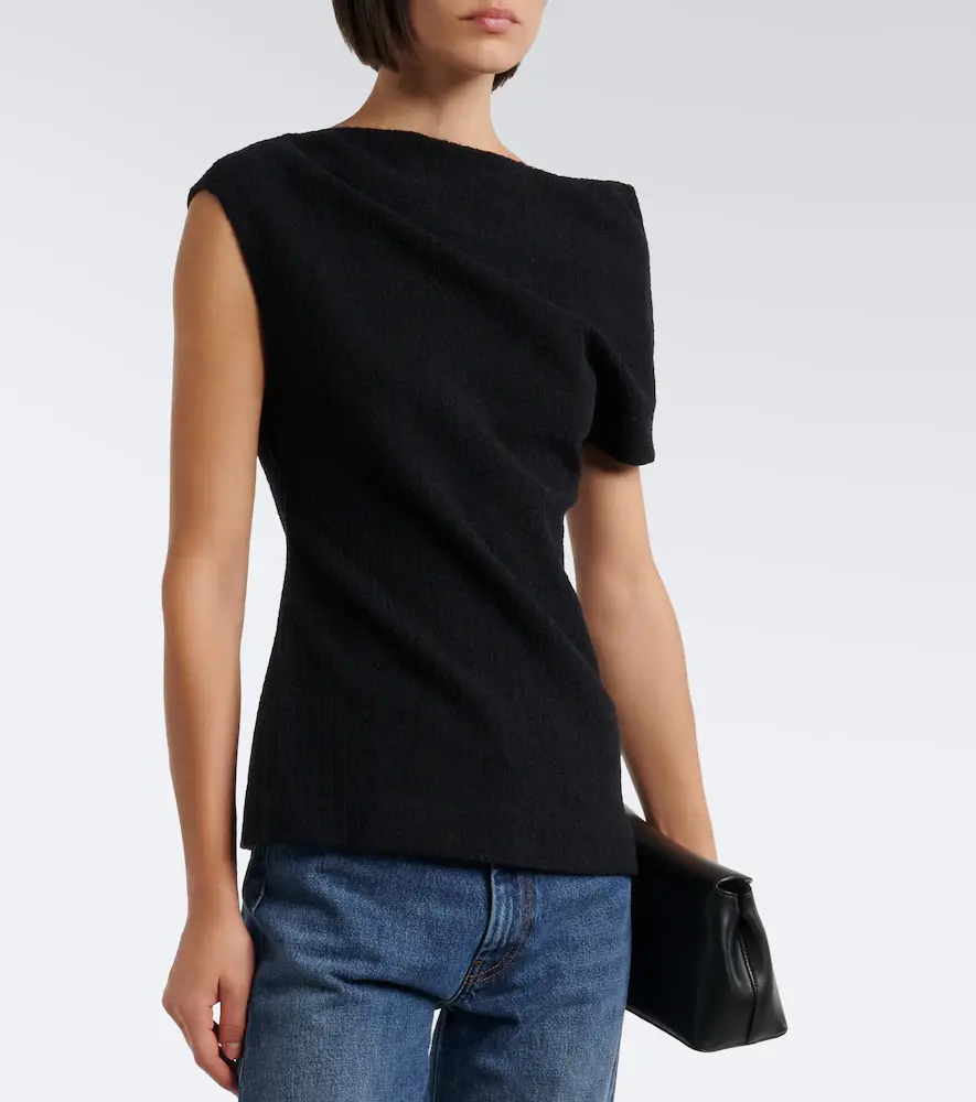 TOTEME One-shoulder cotton top | Thumbnail 4 TOTEME One-shoulder cotton top | Thumbnail 4