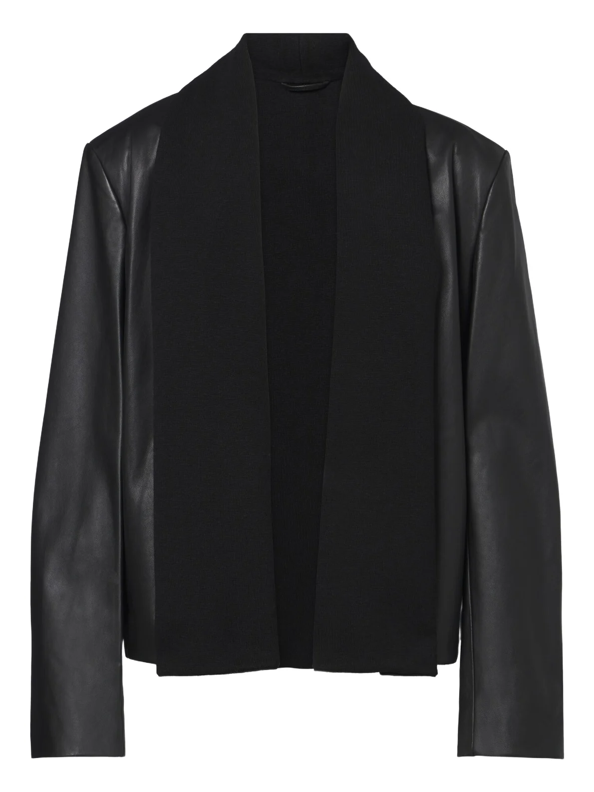 Tie-neck leather jacket Tie-neck leather jacket