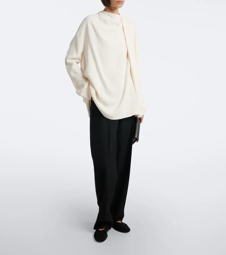 TOTEME Draped cady blouse | Thumbnail 2 TOTEME Draped cady blouse | Thumbnail 2