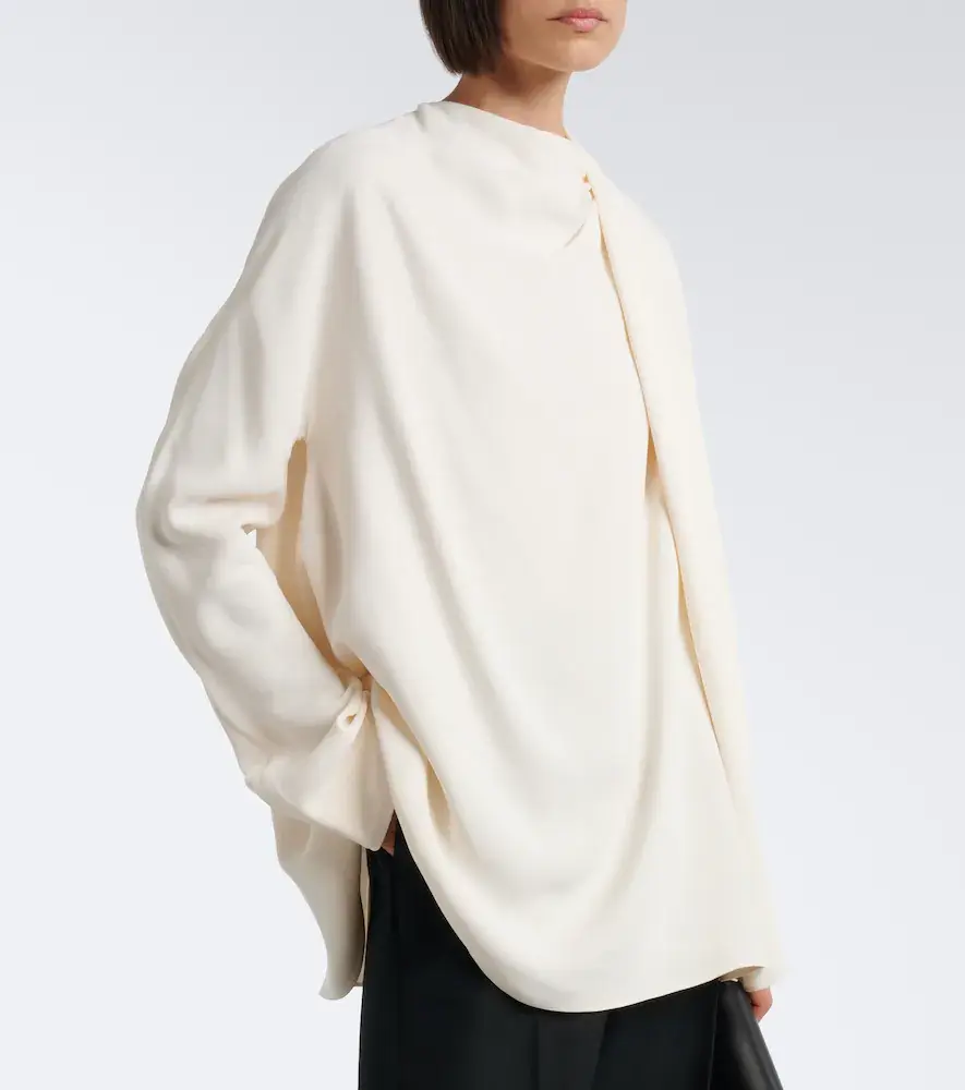 TOTEME Draped cady blouse | Thumbnail 3 TOTEME Draped cady blouse | Thumbnail 3