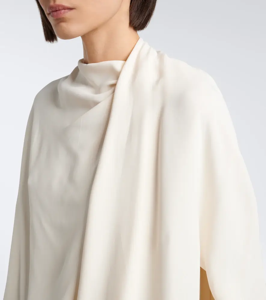 TOTEME Draped cady blouse | Thumbnail 4 TOTEME Draped cady blouse | Thumbnail 4