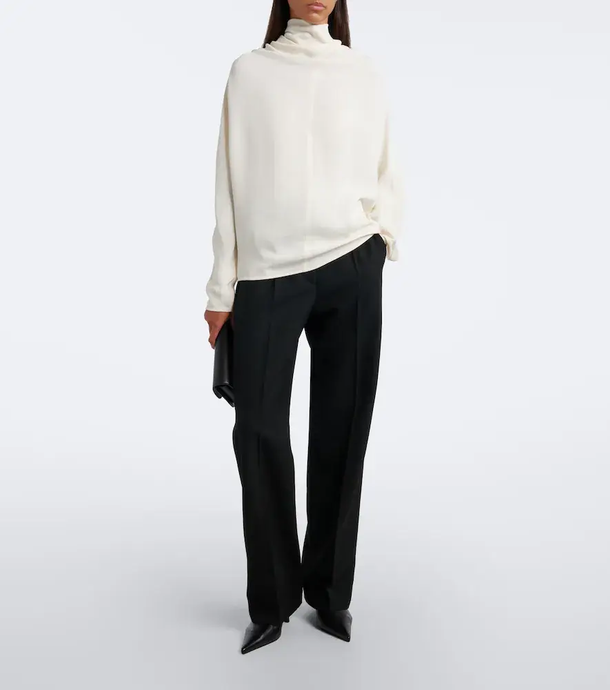 TOTEME Tie-neck satin blouse | Thumbnail 3 TOTEME Tie-neck satin blouse | Thumbnail 3