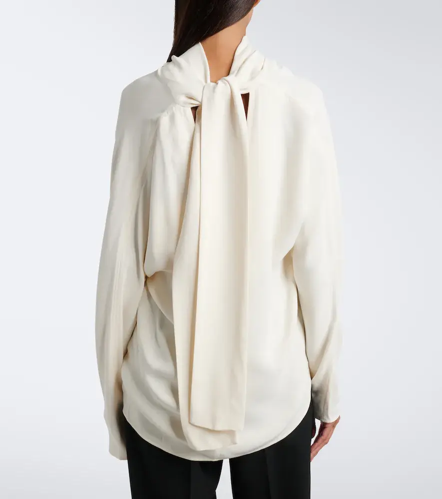 TOTEME Tie-neck satin blouse | Thumbnail 6 TOTEME Tie-neck satin blouse | Thumbnail 6