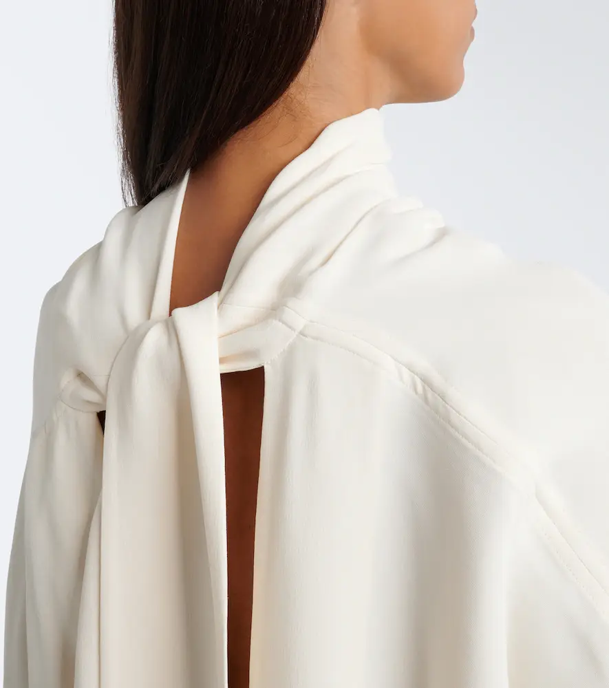 TOTEME Tie-neck satin blouse | Thumbnail 7 TOTEME Tie-neck satin blouse | Thumbnail 7