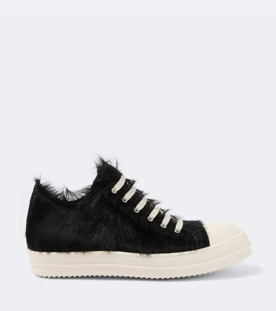 Rick Owens Low Sneaks calf hair sneakers | Thumbnail 2